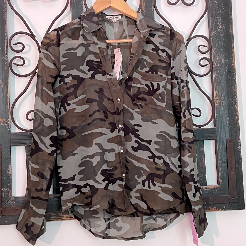 Sheer Camo Blouse